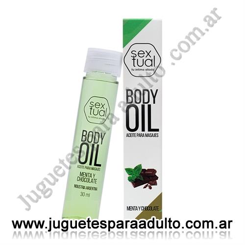 Aceites y lubricantes, Lubricantes saborizados, Aceite corporal gusto a menta 60ml